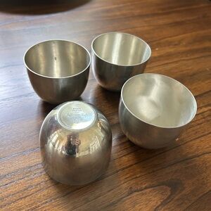 Vintage Stieff Pewter Jefferson Cups- Set of 4